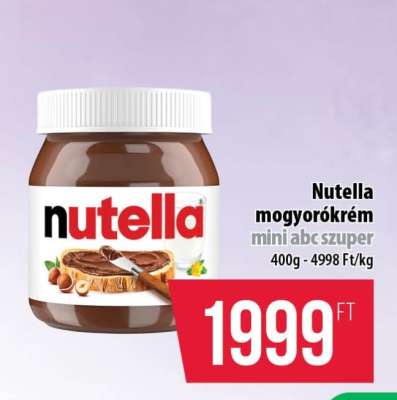 Nutella mogyorókrém