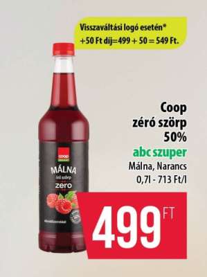 Coop zéró szörp 50%