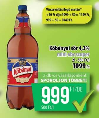 Kőbányai sör 4,3%