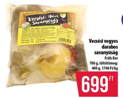Vecsési vegyes darabos savanyúság
