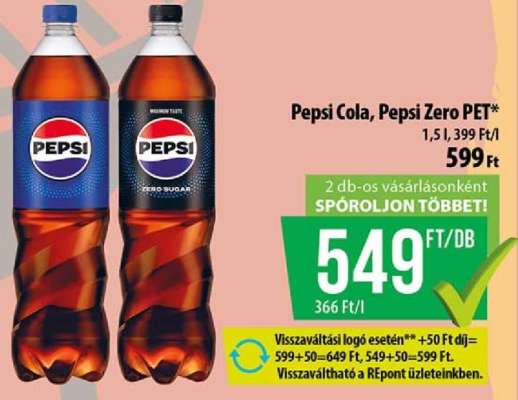 Pepsi Cola, Pepsi Zero PET