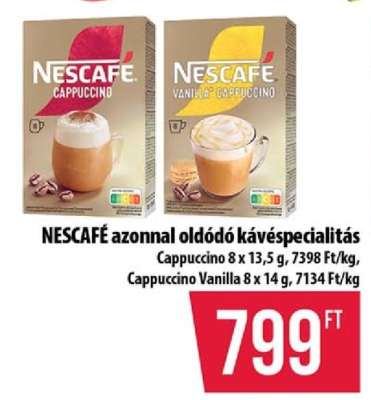NESCAFÉ azonnal oldódó kávéspecialitás