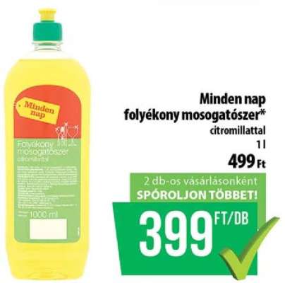 Minden nap folyékony mosogatószer citromillattal