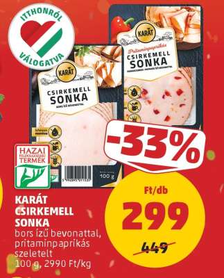 KARÁT CSIRKEMELL SONKA