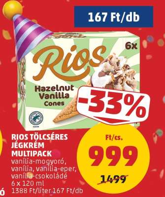 RIOS TÖLCSÉRES JÉGKRÉM MULTIPACK