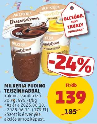 Milkeria Puding Tejszínhabbal