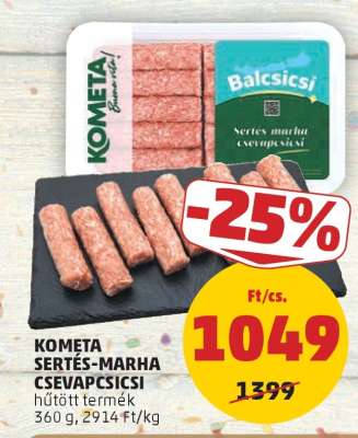 KOMÉTA Sertés-Marha Csevapcsicsi
