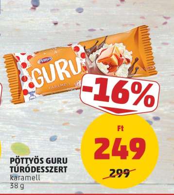 PÖTTYÖS Guru túródesszert