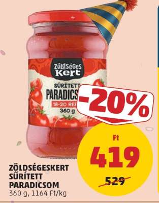 Zöldségeskert Sűrített Paradicsom