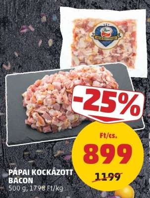 Pápai Kockázott Bacon