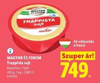 MAGYAR ÉS FINOM Trappista sajt