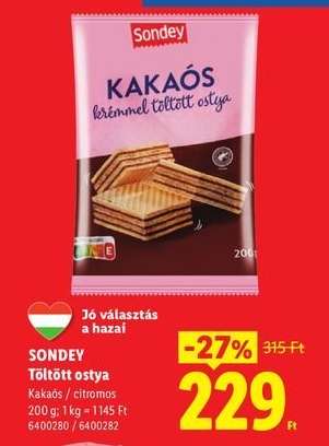 SONDEY Töltött ostya