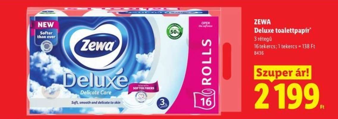 Zewa Deluxe toalettpapír