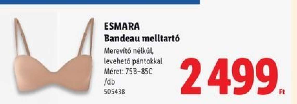 ESMARA Bandeau melltartó