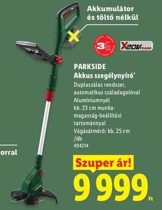 PARKSIDE Akkus szegélynyíró