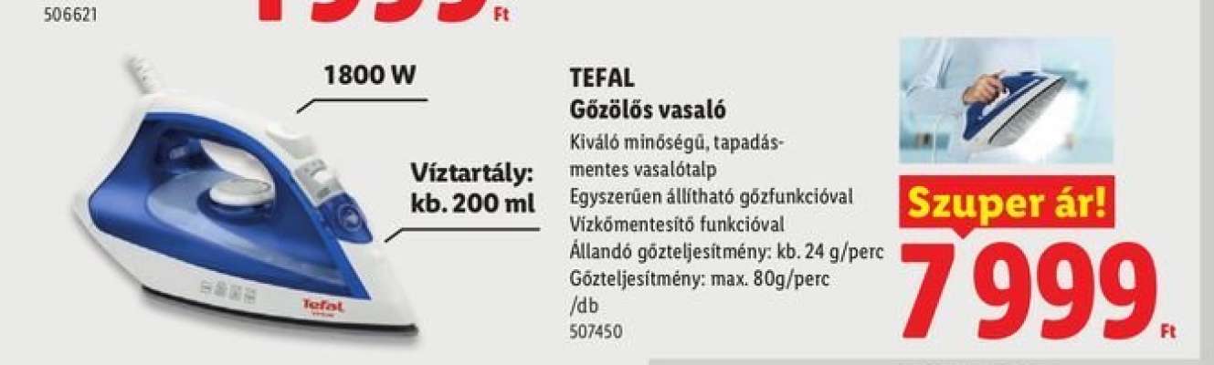 Tefal Gőzölős vasaló
