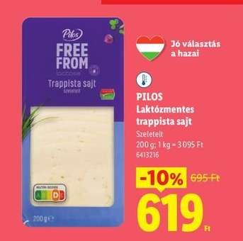 PILOS Laktózmentes trappista sajt