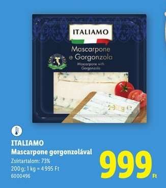 ITALIAMO Mascarpone gorgonzolával
