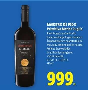 Maestro de Pigo Primitivo Merlot Puglia