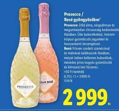 Prosecco / Rosé gyöngyözőbor