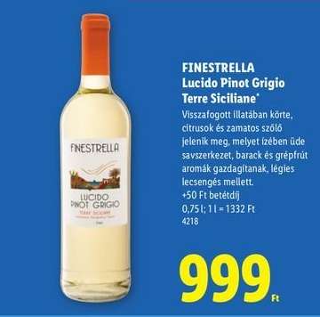 FINESTRELLA Lucido Pinot Grigio Terre Siciliane