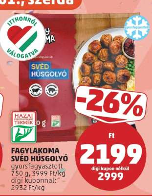 FAGYLAKOMA SVÉD HÚSGOLYÓ