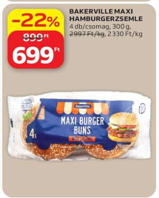 BAKERVILLE MAXI HAMBURGERZSEMLE