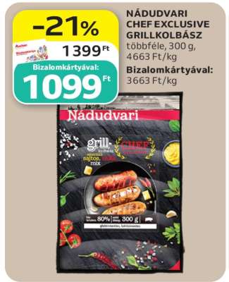 NÁDUDVARI CHEF EXCLUSIVE GRILLKOLBÁSZ