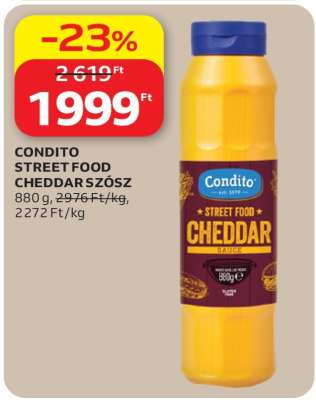 CONDITO STREET FOOD CHEDDAR SZÓSZ