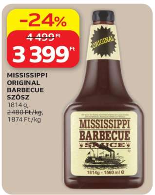 MISSISSIPPI ORIGINAL BARBECUE SZÓSZ