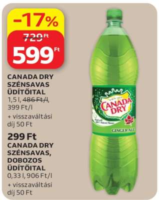CANADA DRY SZÉNSAVAS ÜDÍTŐITAL