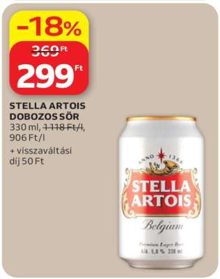 Stella Artois dobozos sör