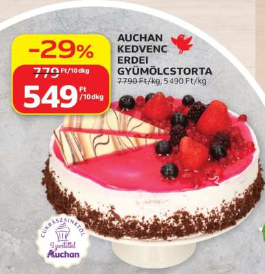 AUCHAN KEDVENC ERDEI GYÜMÖLCSTORTA