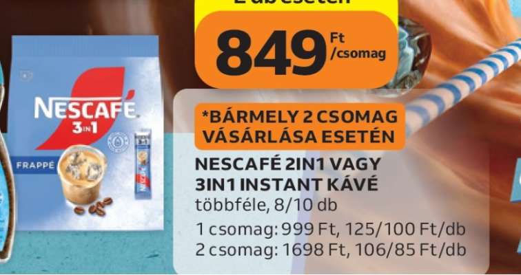 NESCAFÉ 2in1 vagy 3in1 Instant Kávé