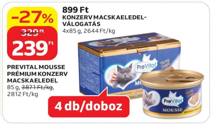 PREVITAL MOUSSE PRÉMIUM KONZERV MACSKAELEDEL