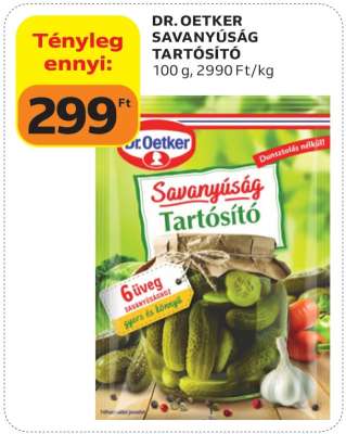 DR. OETKER SAVANYÚSÁG TARTÓSÍTÓ