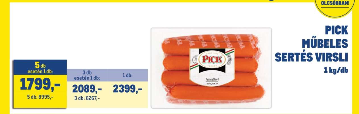 PICK Műbeles Sertés Virsli