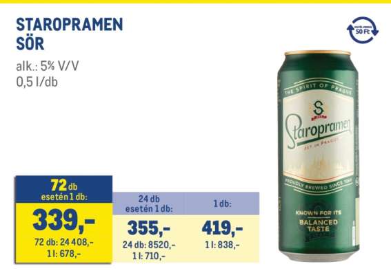 Staropramen sör
