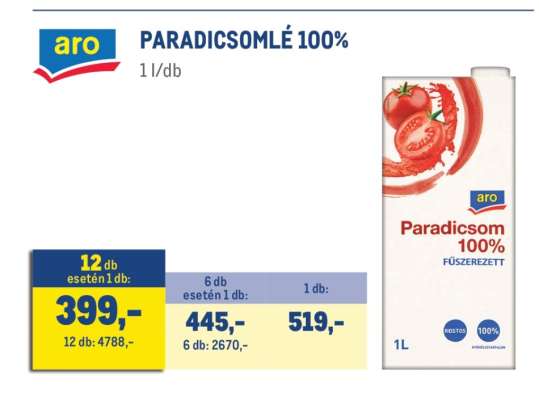 aro PARADICSOMLÉ 100%