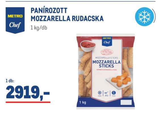 METRO Chef PANÍROZOTT MOZZARELLA RUDACSKA