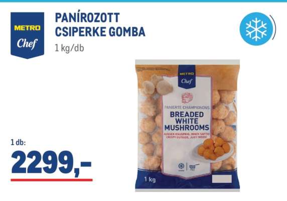 METRO Chef PANÍROZOTT CSIPERKE GOMBA