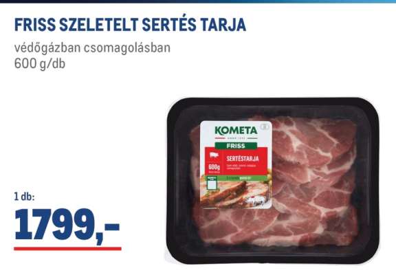 FRISS SZELETELT SERTÉS TARJA