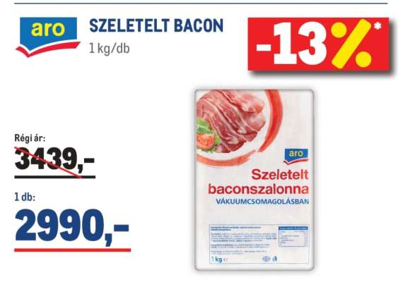 aro SZELETELT BACON