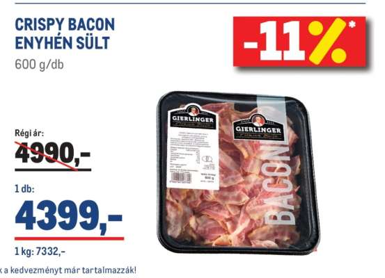CRISPY BACON ENYHÉN SÜLT
