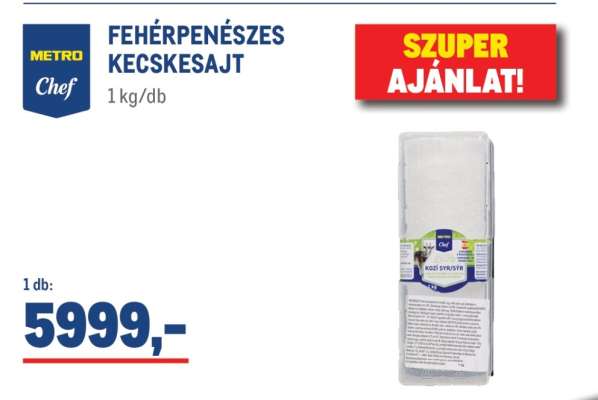 METRO Chef FEHÉRPENÉSZES KECSKESAJT