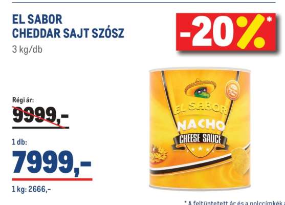 EL SABOR CHEDDAR SAJT SZÓSZ