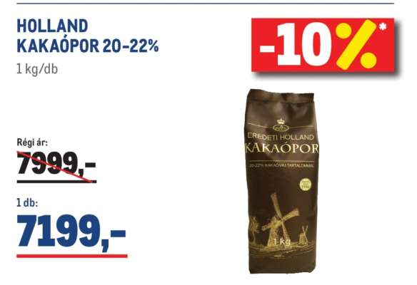 HOLLAND KAKAÓPOR 20–22%