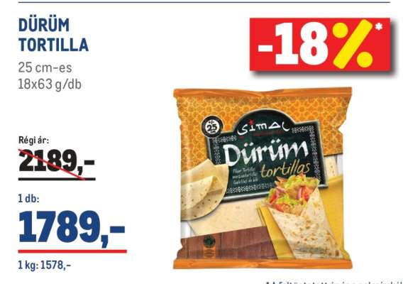 DÜRÜM TORTILLA