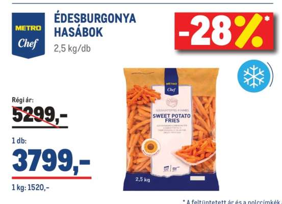 METRO Chef Édesburgonya Hasábok