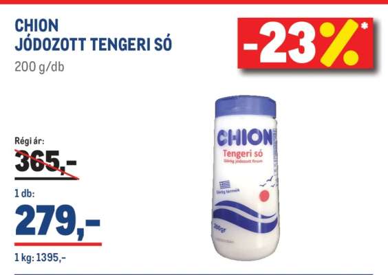 CHION JÓDOZOTT TENGERI SÓ